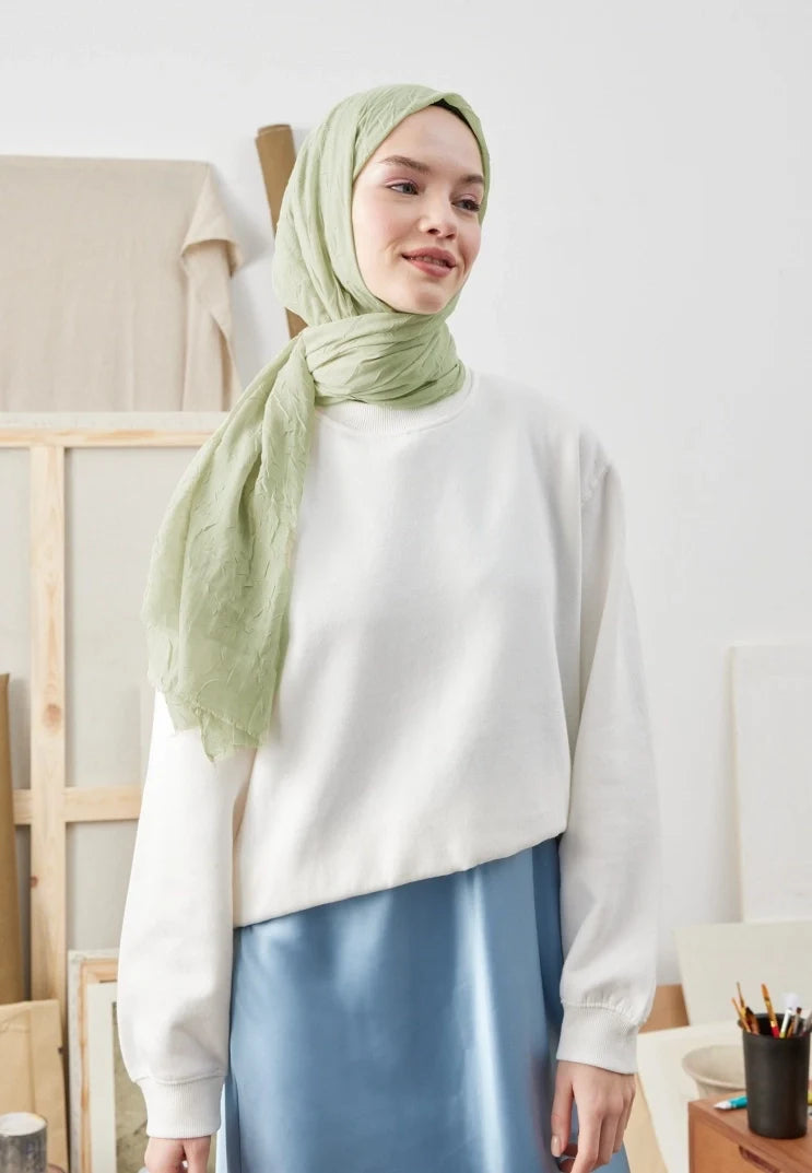 Fresh Scarf Bamboo Shawl Almond Green