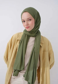Fresh Scarf Jersey Shawl Pine Green