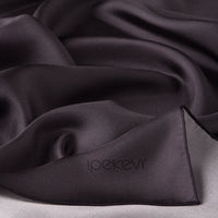 Ipekevi 01116 Charcoal Plain Silk Twill Scarf