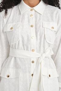 HLY Crystal Pants Set Ecru