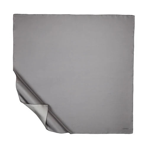 Ipekevi 01116 Dark Silver Plain Silk Twill Scarf