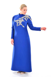 D&T 5211 Handcraft Dress İndigo