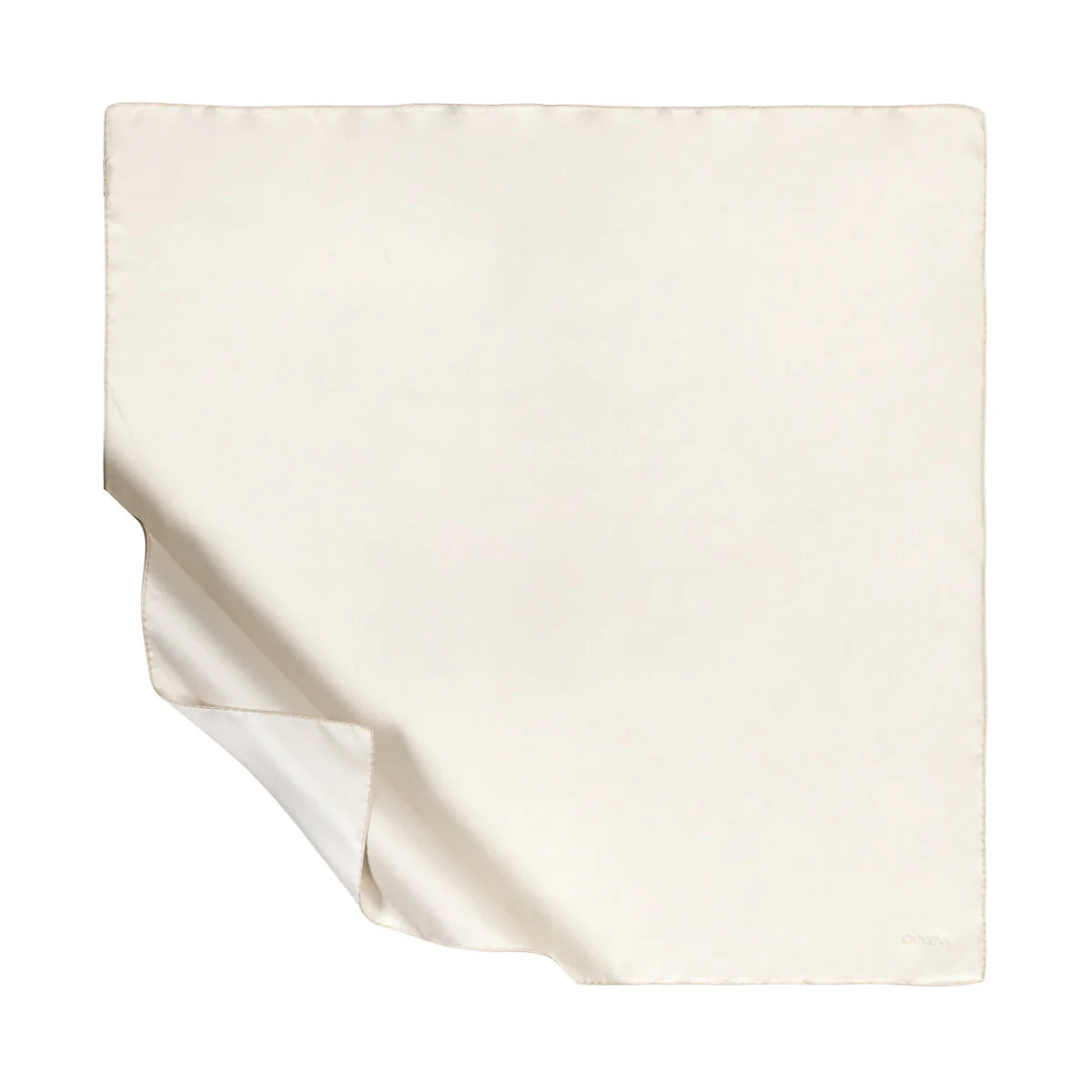 Ipekevi 01116 Ecru Plain Silk Twill Scarf