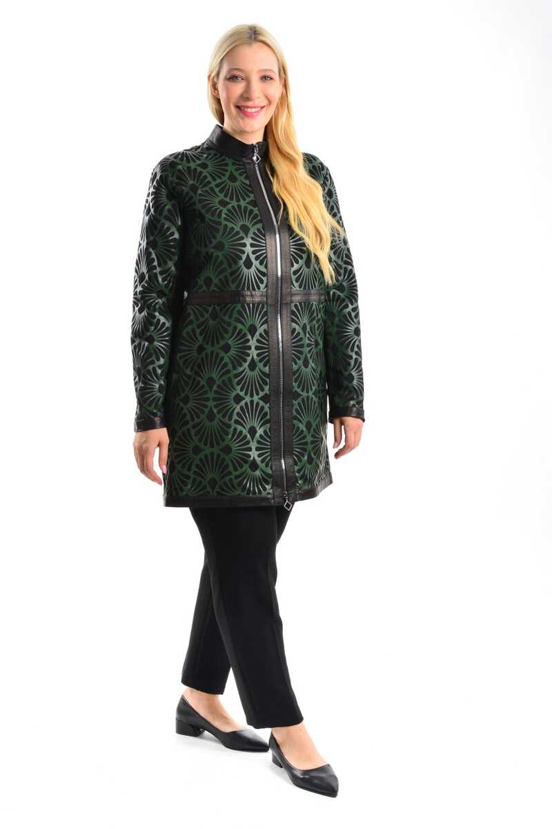 F&G A-016 Real Leather Jacket Green
