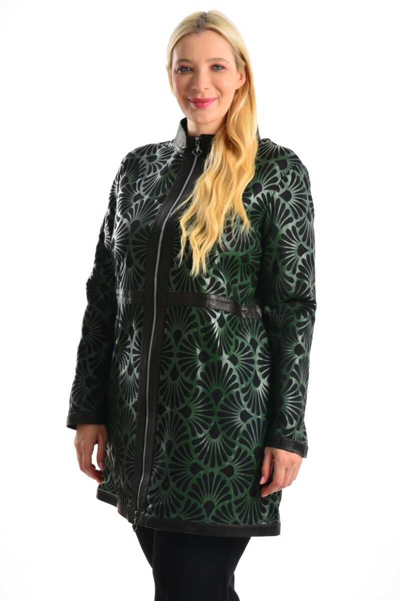 F&G A-016 Real Leather Jacket Green