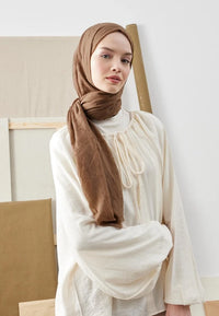 Fresh Scarf Bamboo Shawl Hazelnut Shells