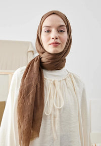 Fresh Scarf Bamboo Shawl Hazelnut Shells