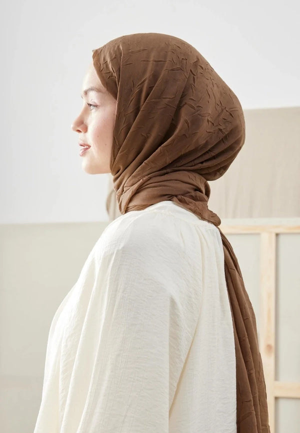 Fresh Scarf Bamboo Shawl Hazelnut Shells