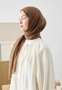 Fresh Scarf Bamboo Shawl Hazelnut Shells