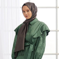 Ipekevi 927 Charcoal Reversible silk Shawl