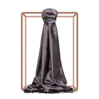 Ipekevi 927 Charcoal Reversible silk Shawl