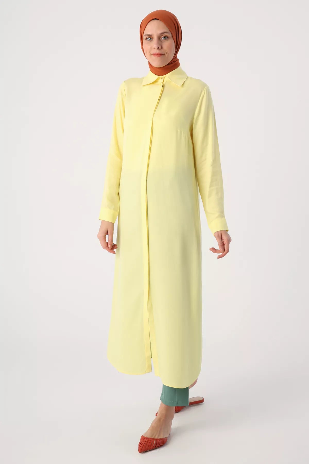 All Long Basic Tunic Light Yellow