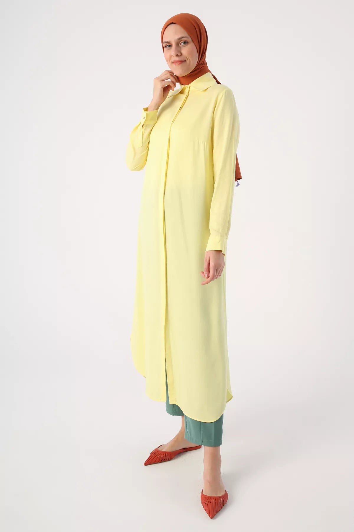 All Long Basic Tunic Light Yellow