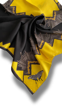 EG Butterfly Silk Scarf Yellow