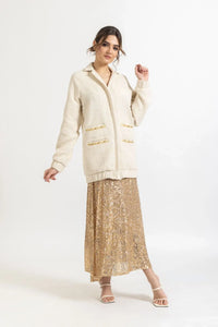 L&E Sequin Skirt Gold