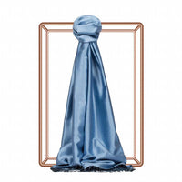 Ipekevi 927 Sky Blue Reversible Silk Shawl