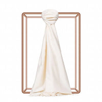 Ipekevi 927 Pearl White Reversible Silk Shawl