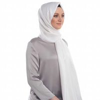 Ipekevi 927 Pearl White Reversible Silk Shawl