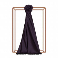 Ipekevi 927 Eggplant Purple Reversible Silk Shawl