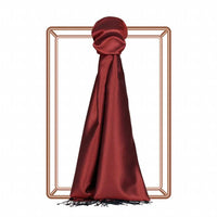 Ipekevi 927 Brick Reversible Silk Shawl