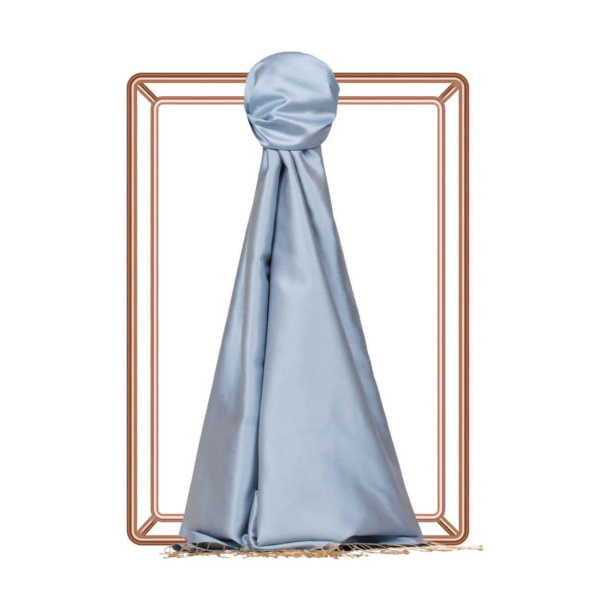 Ipekevi 927 Baby Blue Reversible Silk Shawl