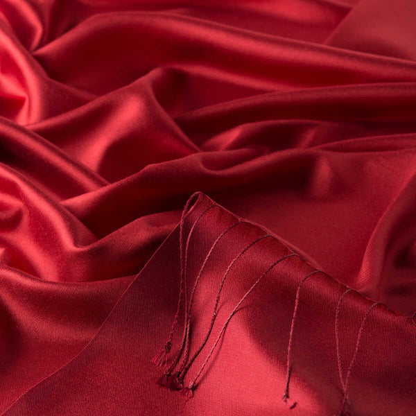 Ipekevi 927 Marine Red Reversible Silk Shawl