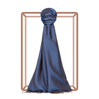 Ipekevi 927 Denim Blue Reversible Silk Shawl