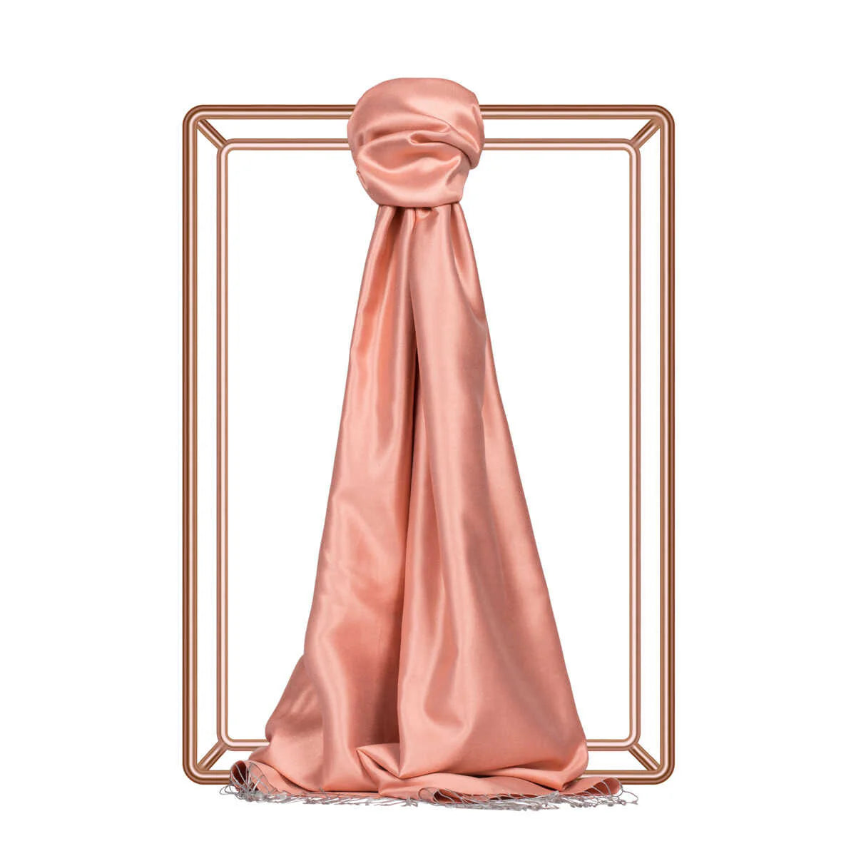 Ipekevi 927 Salmon Reversible Silk Shawl