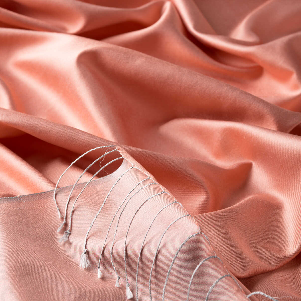 Ipekevi 927 Salmon Reversible Silk Shawl