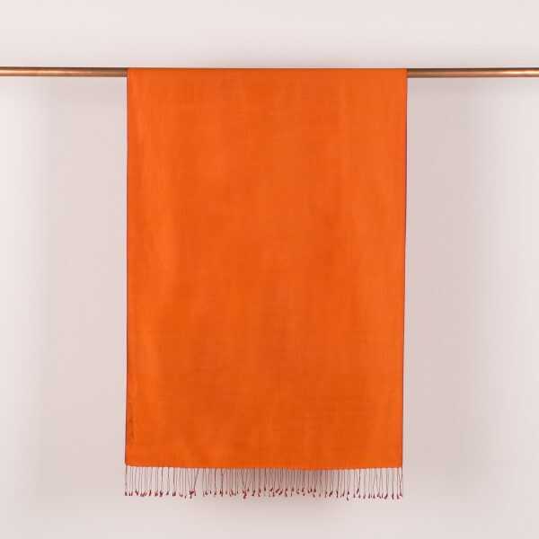 Ipekevi 927 Tangerine Reversible Silk Shawl