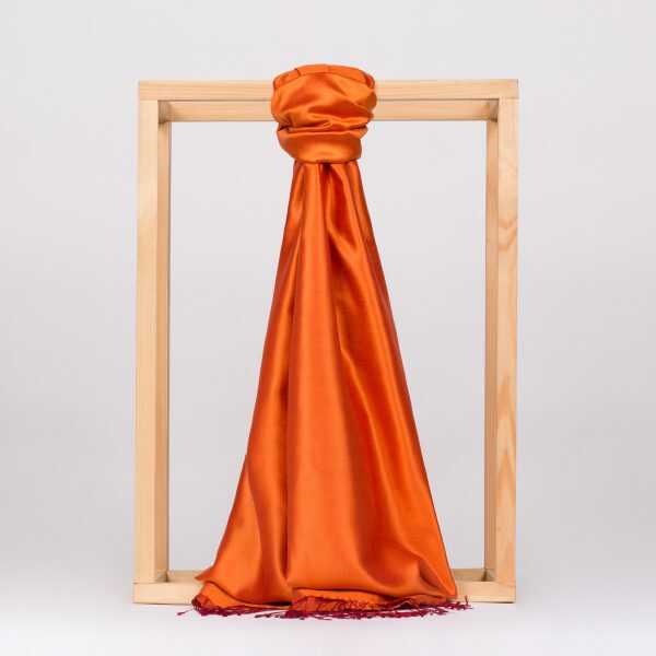 Ipekevi 927 Tangerine Reversible Silk Shawl