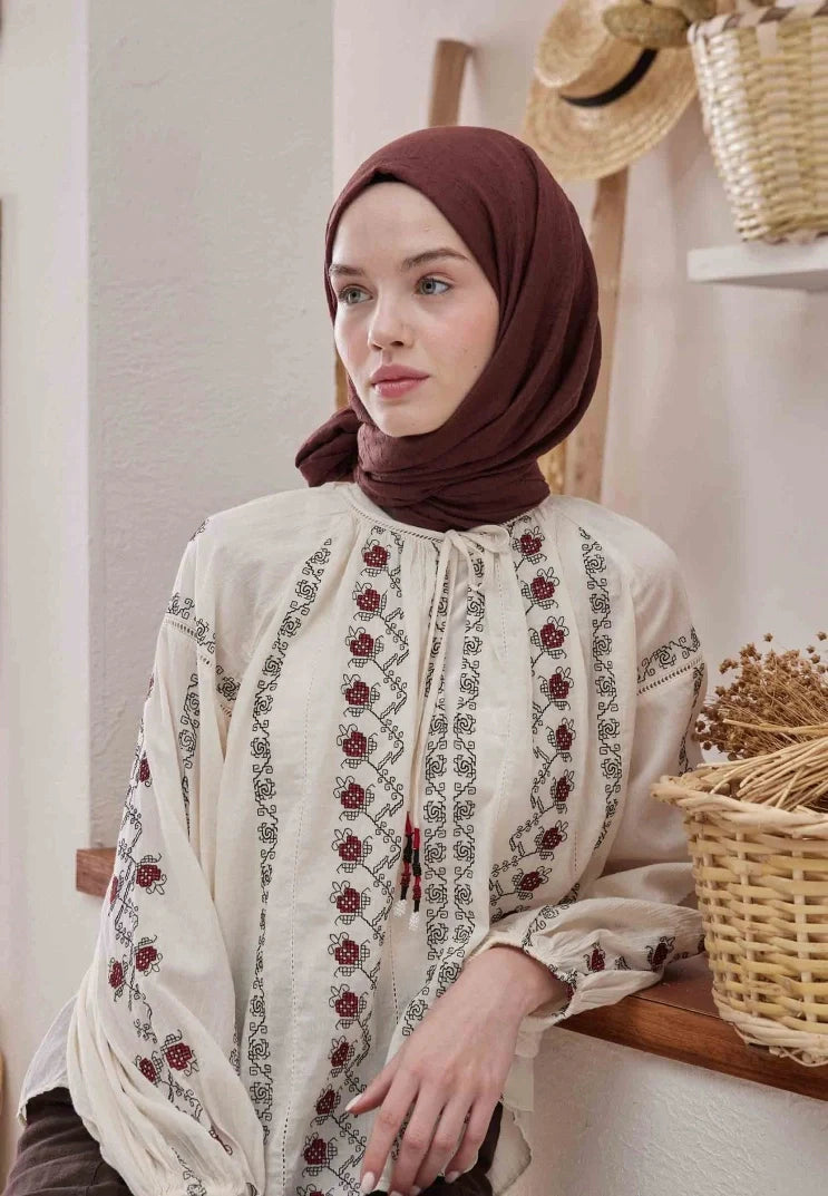 Fresh Scarf Bamboo Shawl Cranberry
