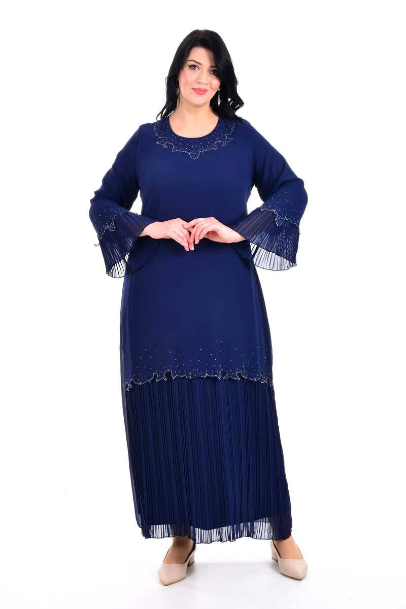 KN 7386 Dress Navy Blue