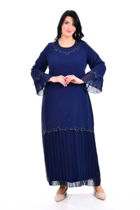 KN 7386 Dress Navy Blue