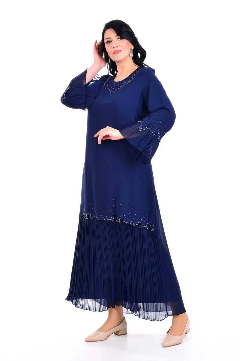 KN 7386 Dress Navy Blue
