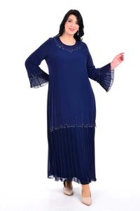KN 7386 Dress Navy Blue