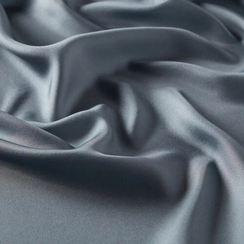 Ipekevi 01116 Lead Plain Silk Twill Scarf