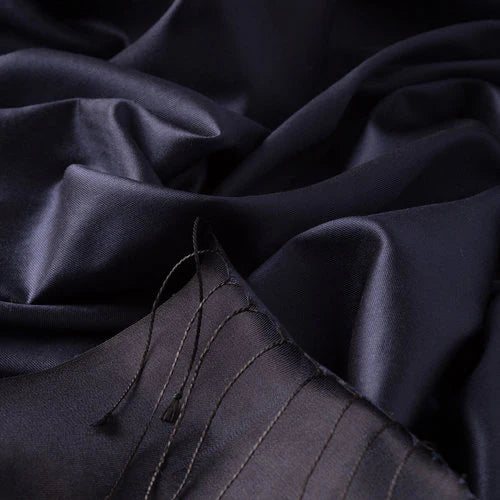 Ipekevi 927 Navy Blue Reversible Silk Shawl
