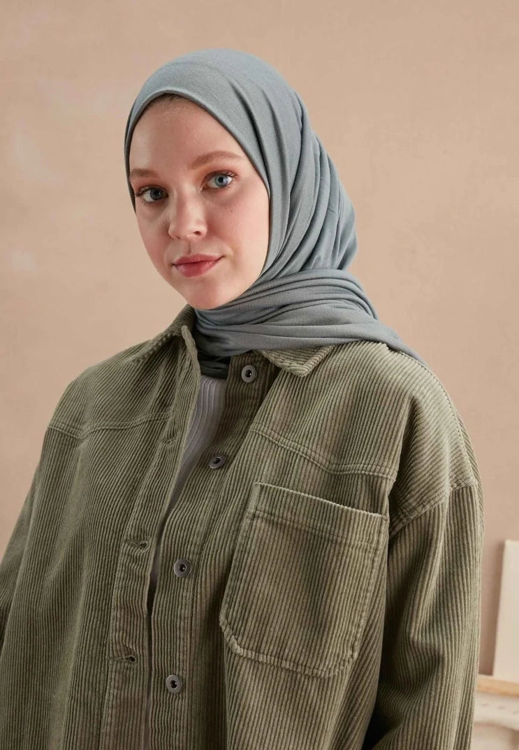 Fresh scarf Jersey Shawl Blue/Gray