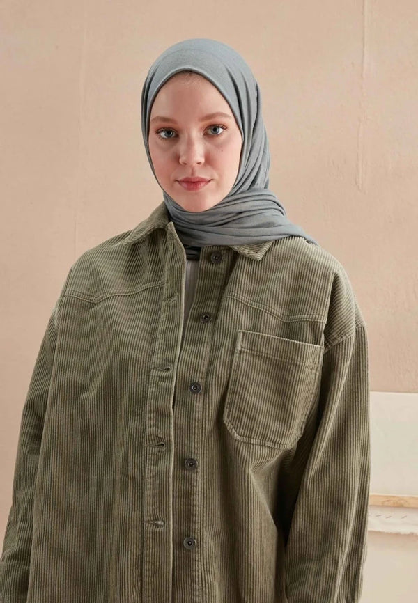 Fresh scarf Jersey Shawl Blue/Gray