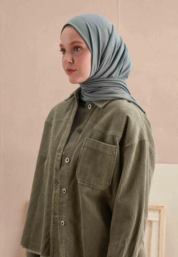 Fresh scarf Jersey Shawl Blue/Gray