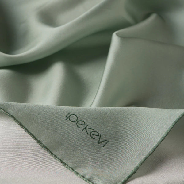 İpekevi 01116 Mint Green Plain Silk Twill Scarf