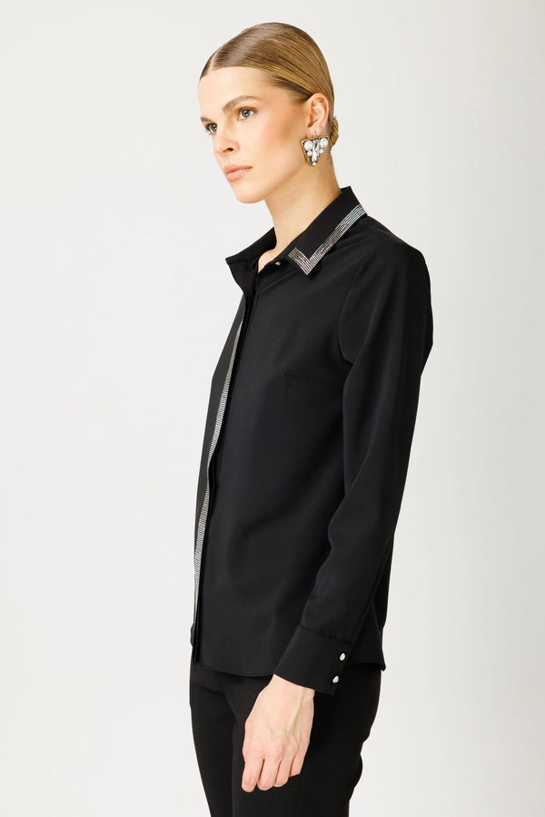 M&I Stone Detailed Blouse Black