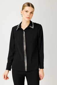 M&I Stone Detailed Blouse Black