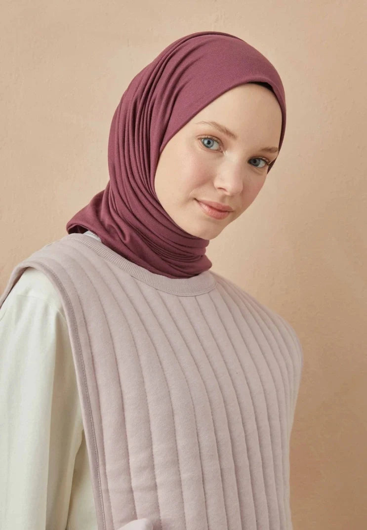 Fresh Scarf Jersey Shawl Damson