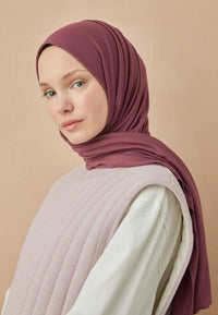 Fresh Scarf Jersey Shawl Damson