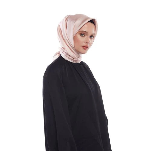 Ipekevi 01116 New Pink Plain Silk Twill Scarf