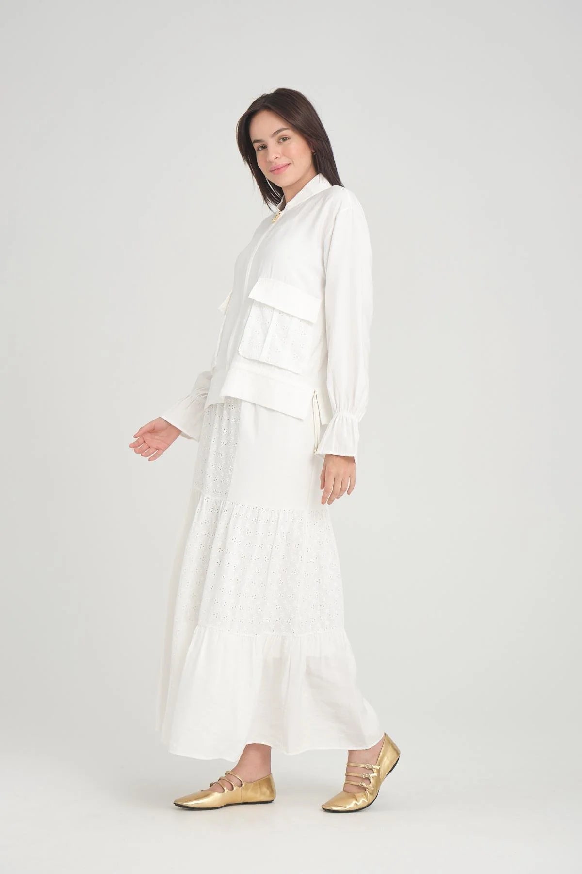 HLY Nicole Skirt Set Ecru