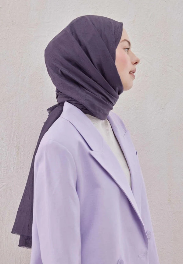 Fresh Scarf Bamboo Shawl Eggplant Purple