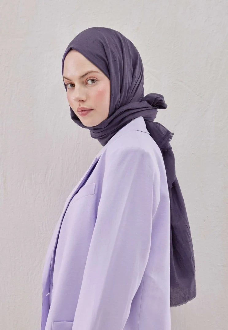 Fresh Scarf Bamboo Shawl Eggplant Purple